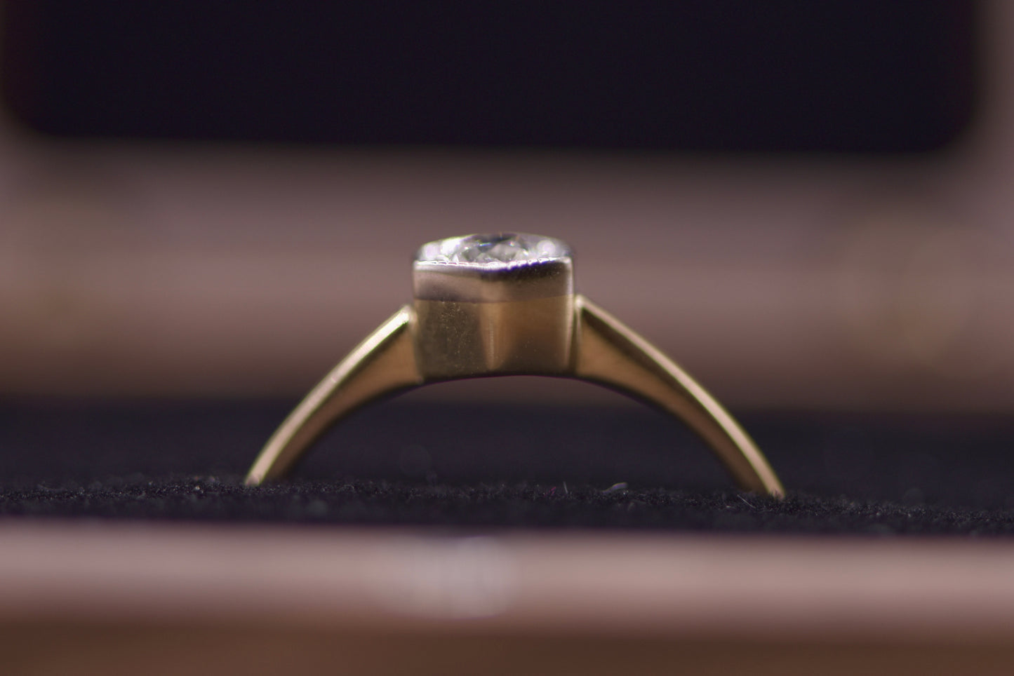 Maggie ring - 18ct yellow and white gold old mine cut
