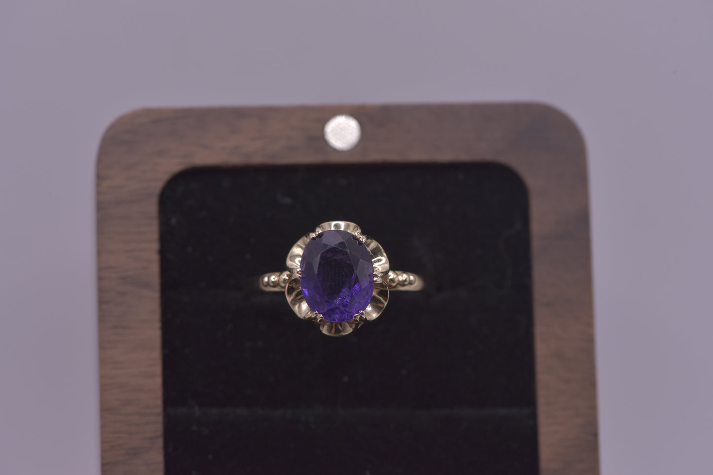 Rebecca - 1973 London hallmarks size S/9 ring - 9ct yellow gold