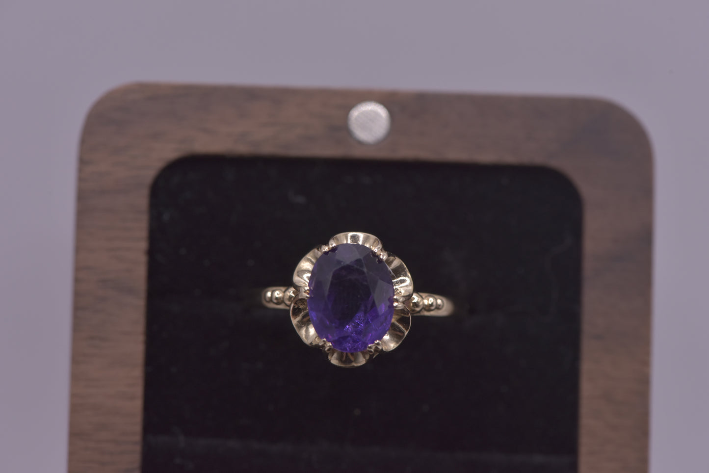 Rebecca - 1973 London hallmarks size S/9 ring - 9ct yellow gold