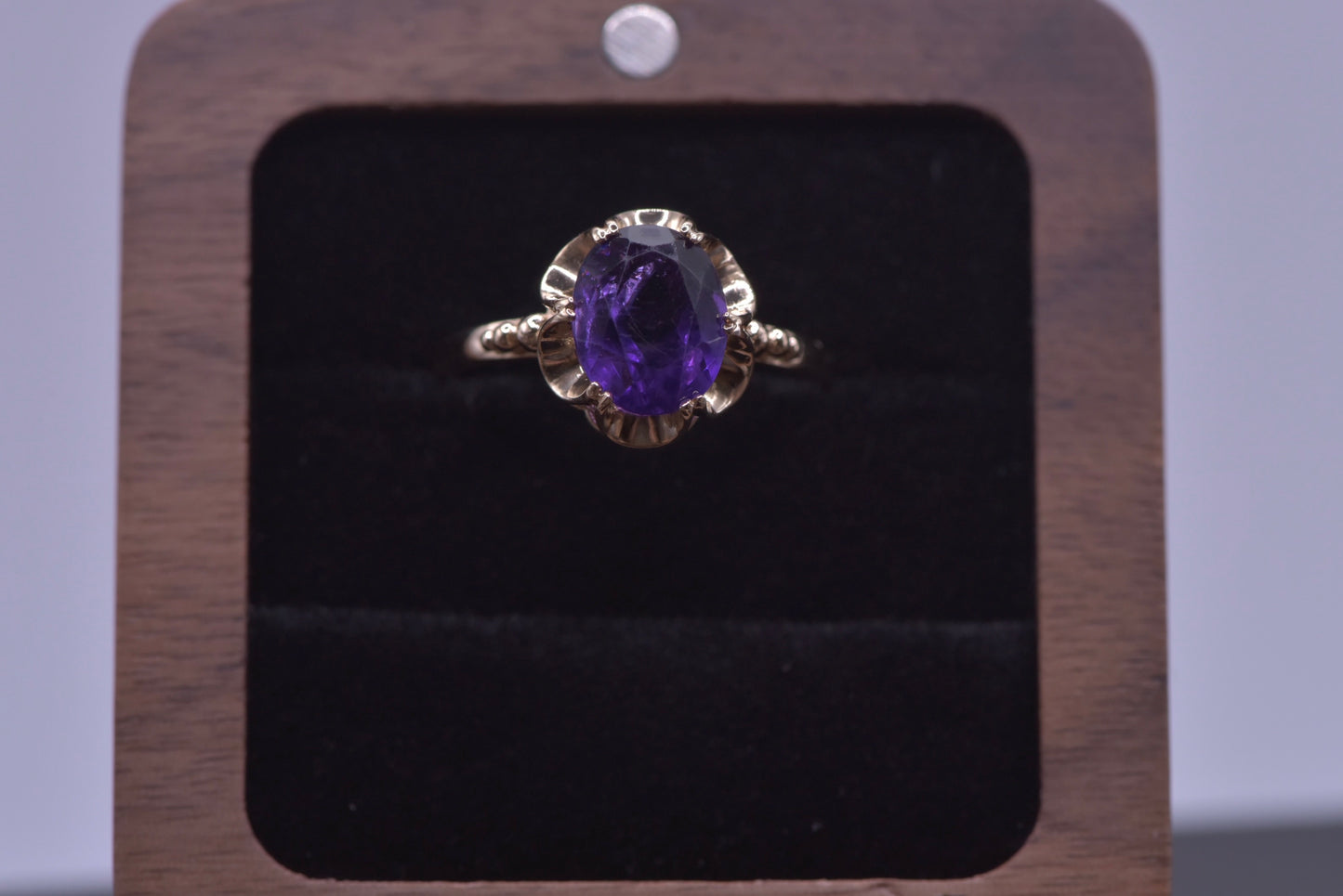 Rebecca - 1973 London hallmarks size S/9 ring - 9ct yellow gold