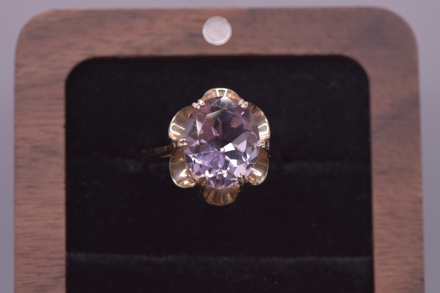 Lilac - 1990 London hallmarks size N.5 7US ring