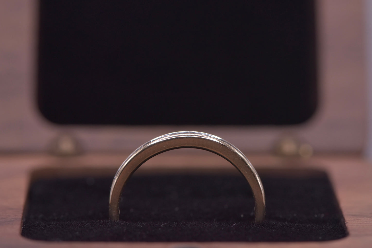 Crystal ring - diamond and gold band