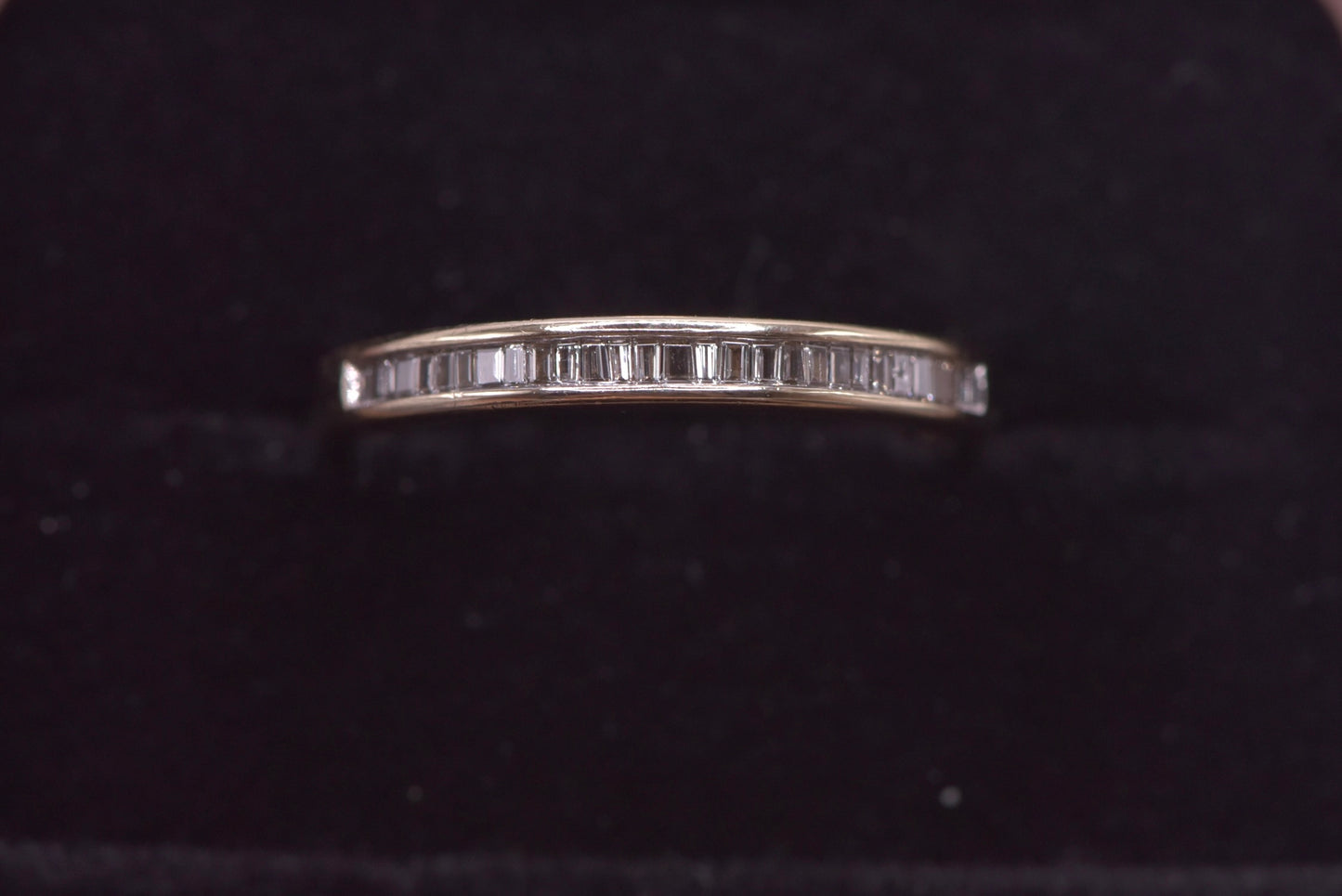 Crystal ring - diamond and gold band