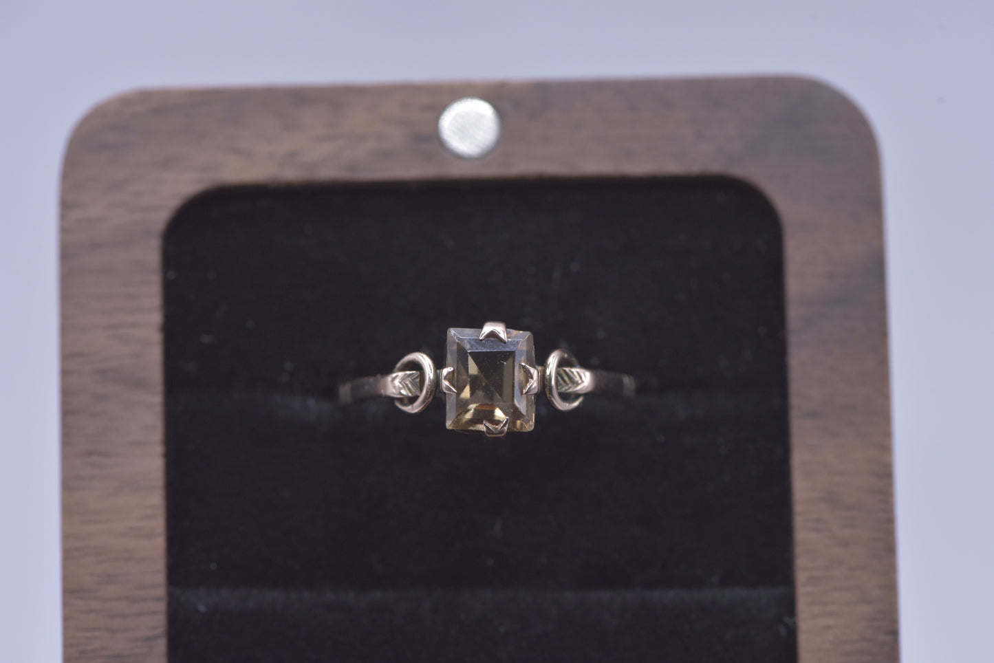 Georgie - 9ct gold smokey stone ring