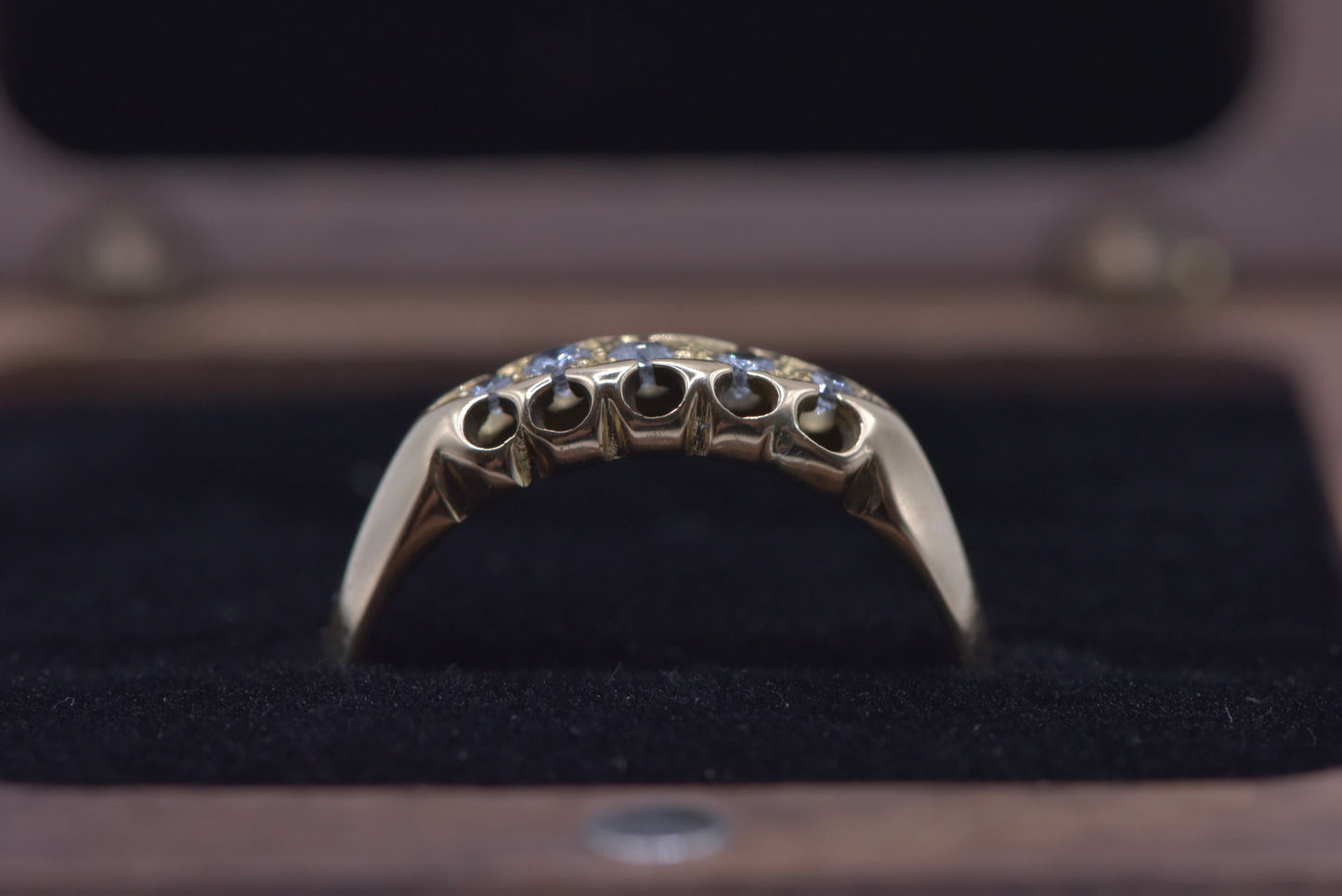 Robbie - 18ct antique diamond boat ring