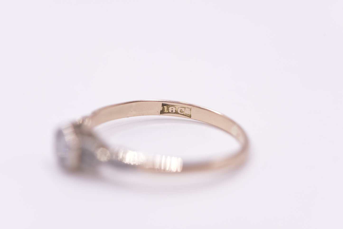 Zaria - Handmade 16ct vintage rose gold Diamond ring
