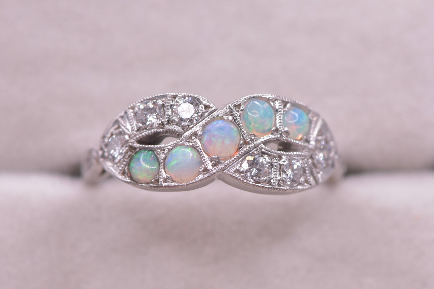 Zendaya - 18ct yellow gold vintage Opal and Diamond ring