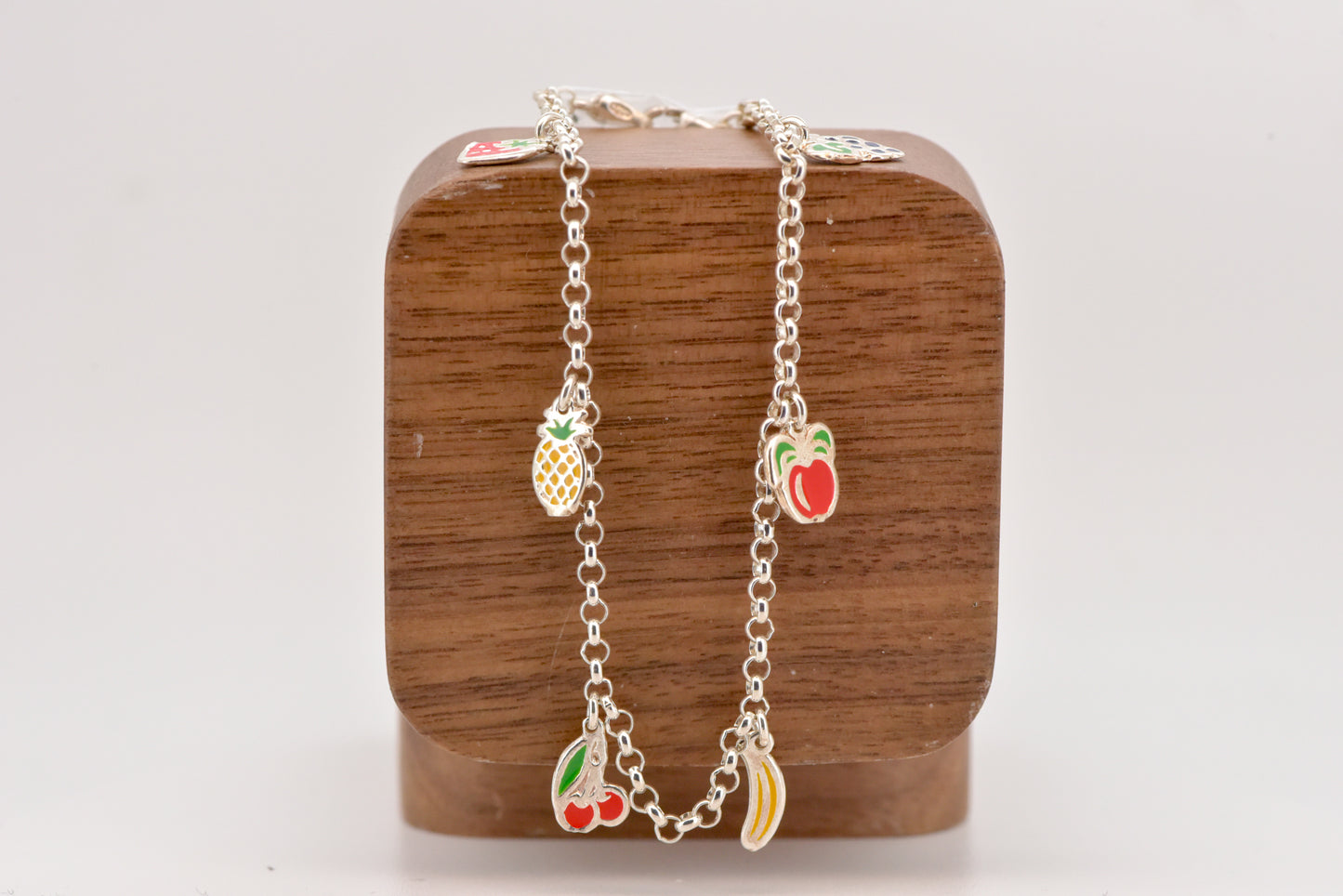 Fruit salad bracelet - sterling silver 19cm