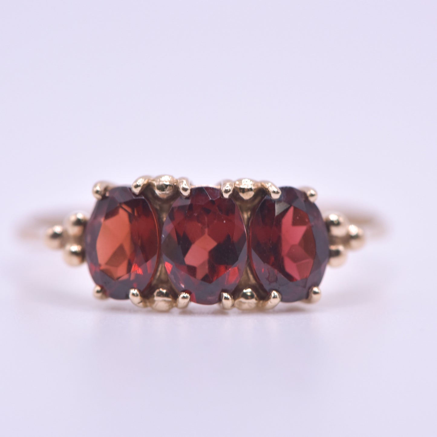 9ct garnet trilogy