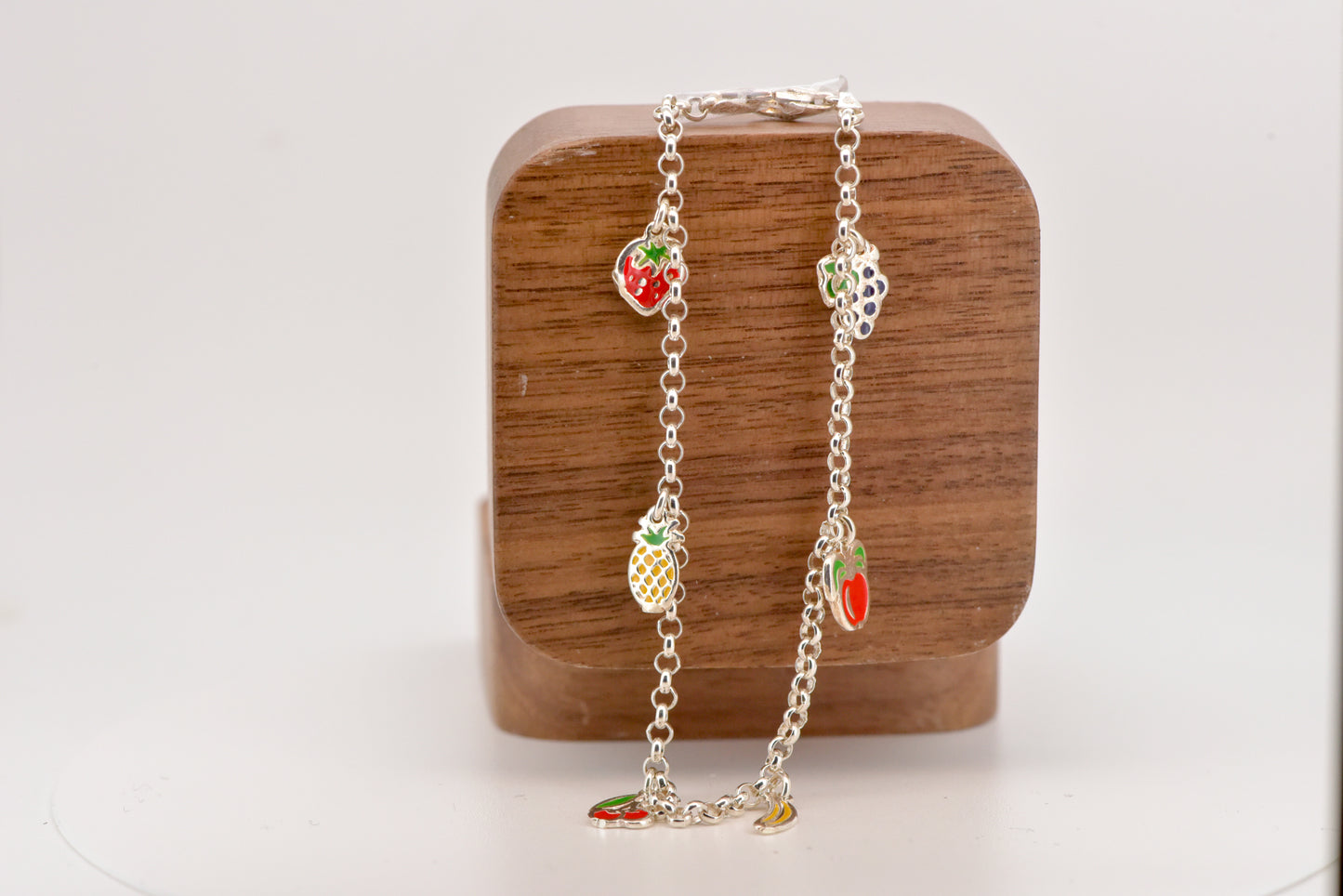 Fruit salad bracelet - sterling silver 19cm