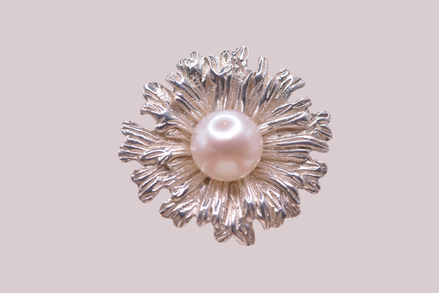 Zakia - Sea flower STERLING SILVER pearl ring