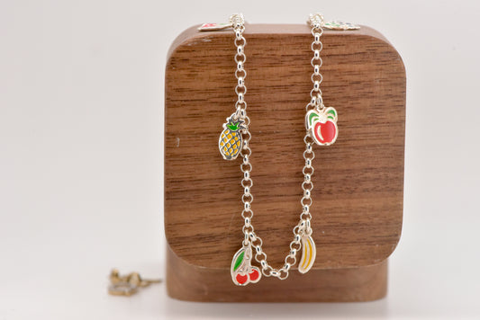Fruit salad bracelet - sterling silver 19cm