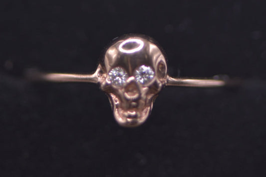Mini skull rings - diamond eyes