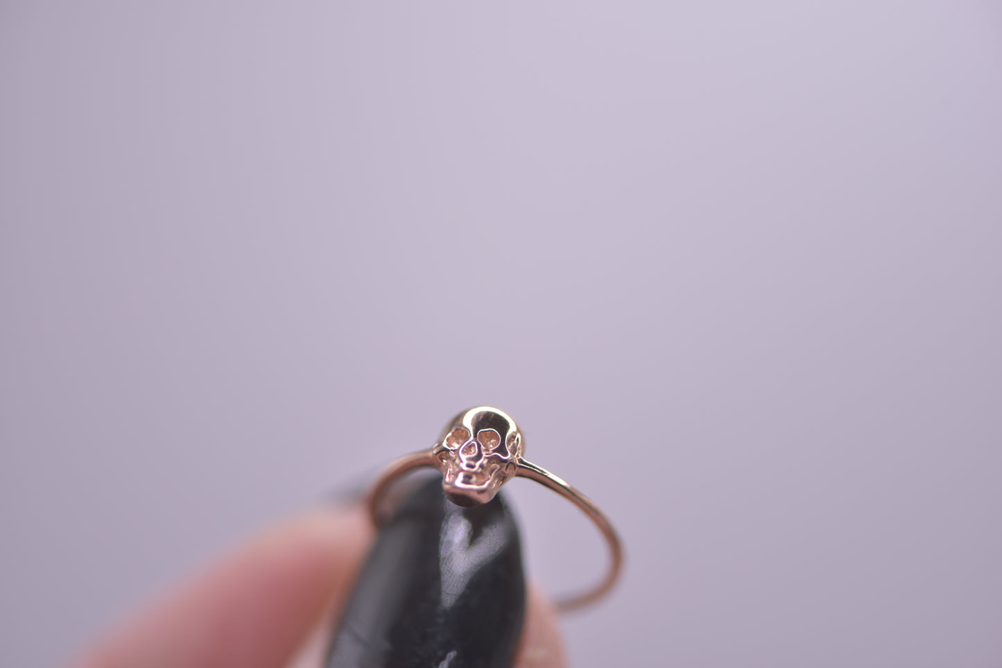 Mini skull rings - diamond eyes