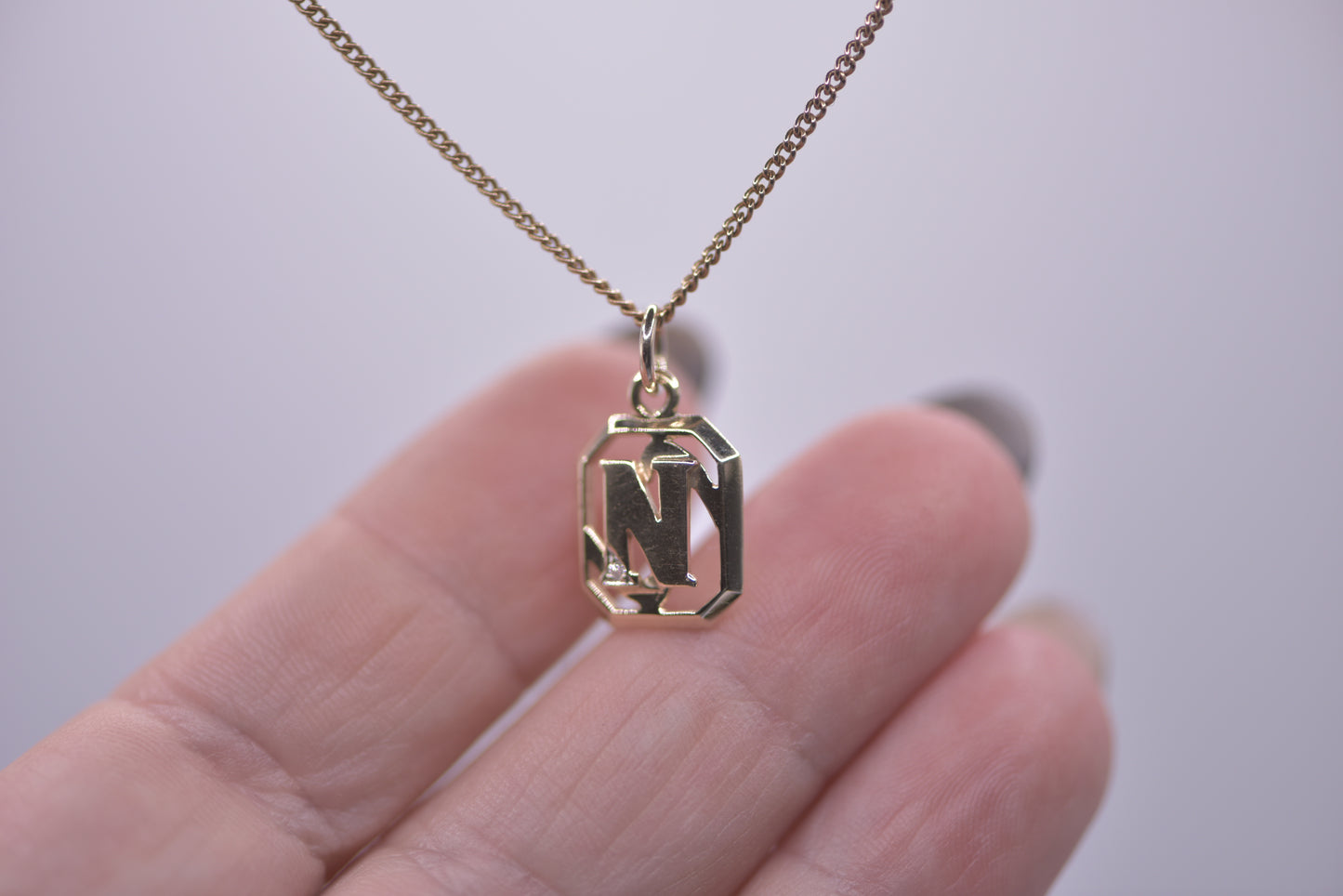 Vintage Letter ‘N’ pendant