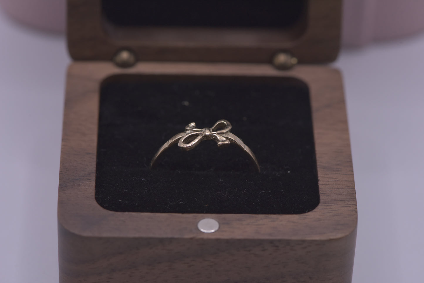 Clara - 9ct bow ring in larger size S.5 / 9.5