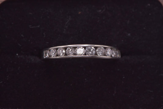 Racquel - Diamond half eternity gold band - ring