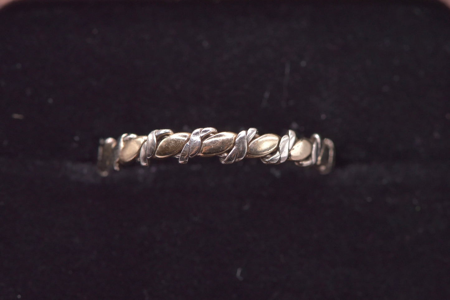 Theda  -  9ct yellow and white gold twist band