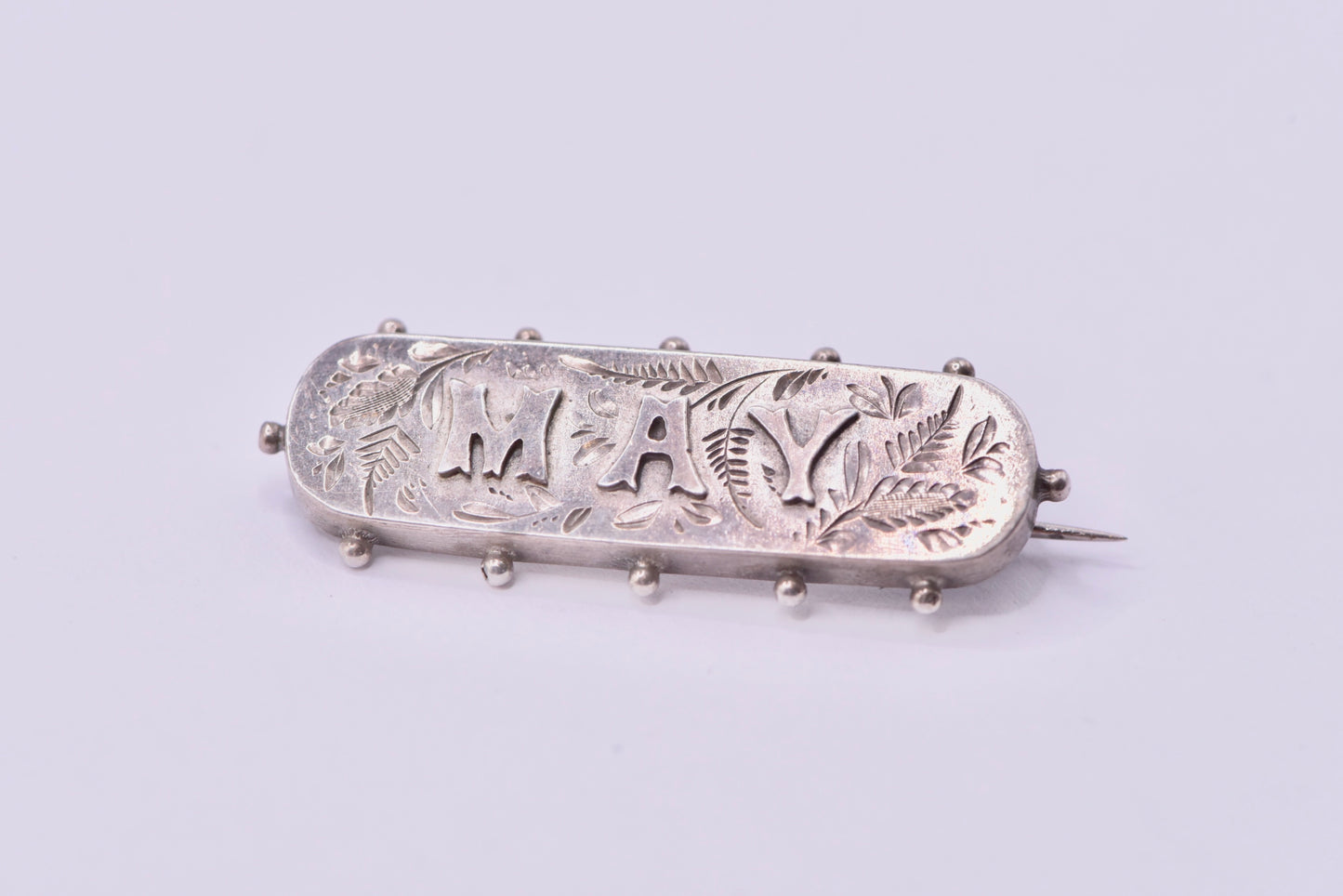 May - Late 1800's Antique Brooch STERLING SILVER