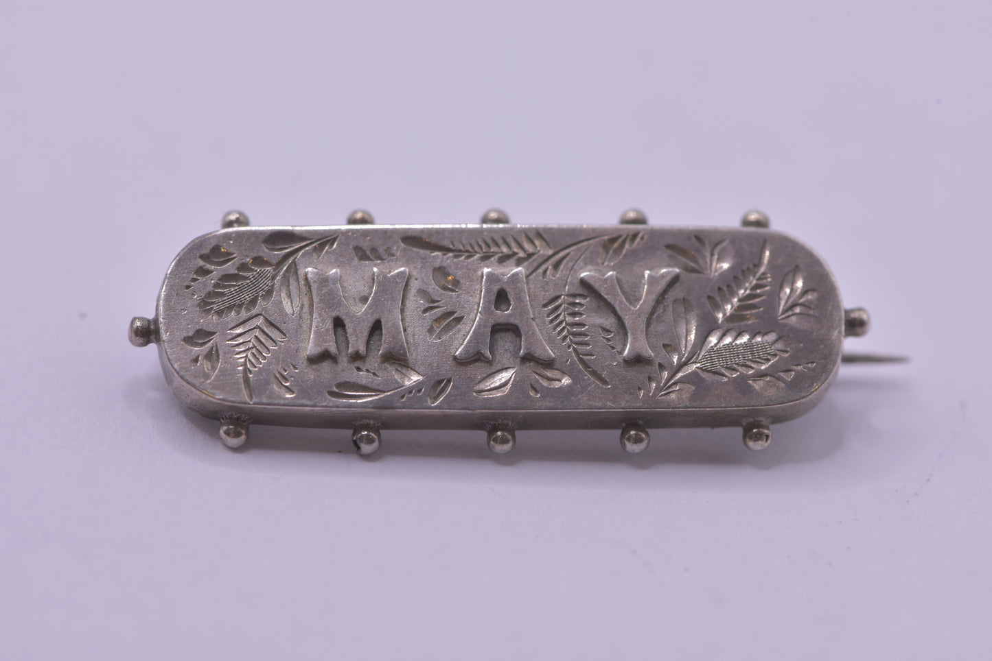 May - Late 1800's Antique Brooch STERLING SILVER