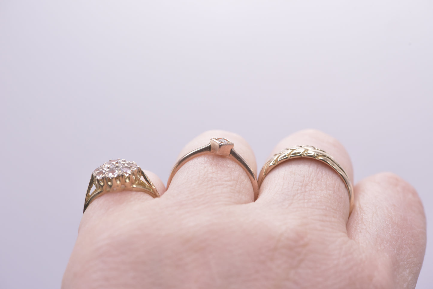 Claudette - Rose gold diamond in square setting - ring