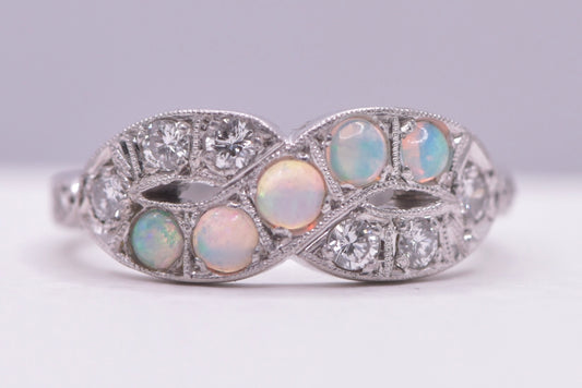 Zendaya - 18ct yellow gold vintage Opal and Diamond ring