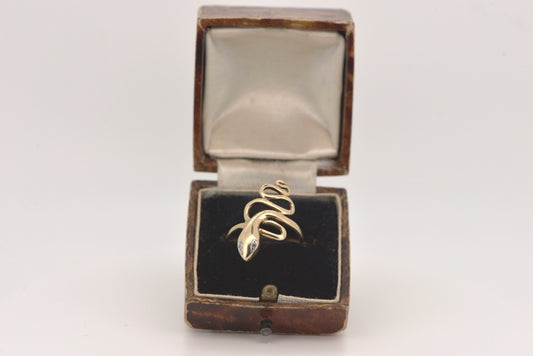 Kaa 2 - 9ct gold snake ring