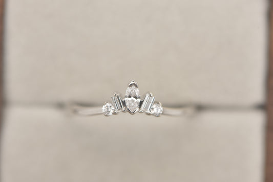 Aurora - 10ct white gold tiara ring