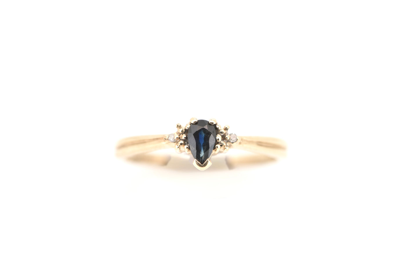 Starrie  - Blue sapphire with diamonds 9ct gold ring