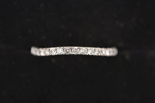 Suzanna -  Half Eternity band gold ring - slightly curved with diamonds