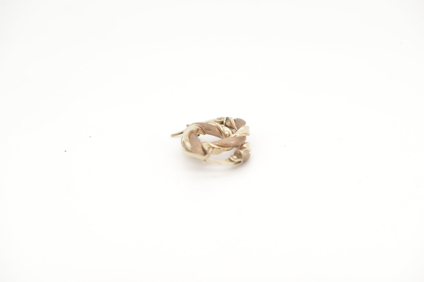 Earrings - 9ct dual-colored gold