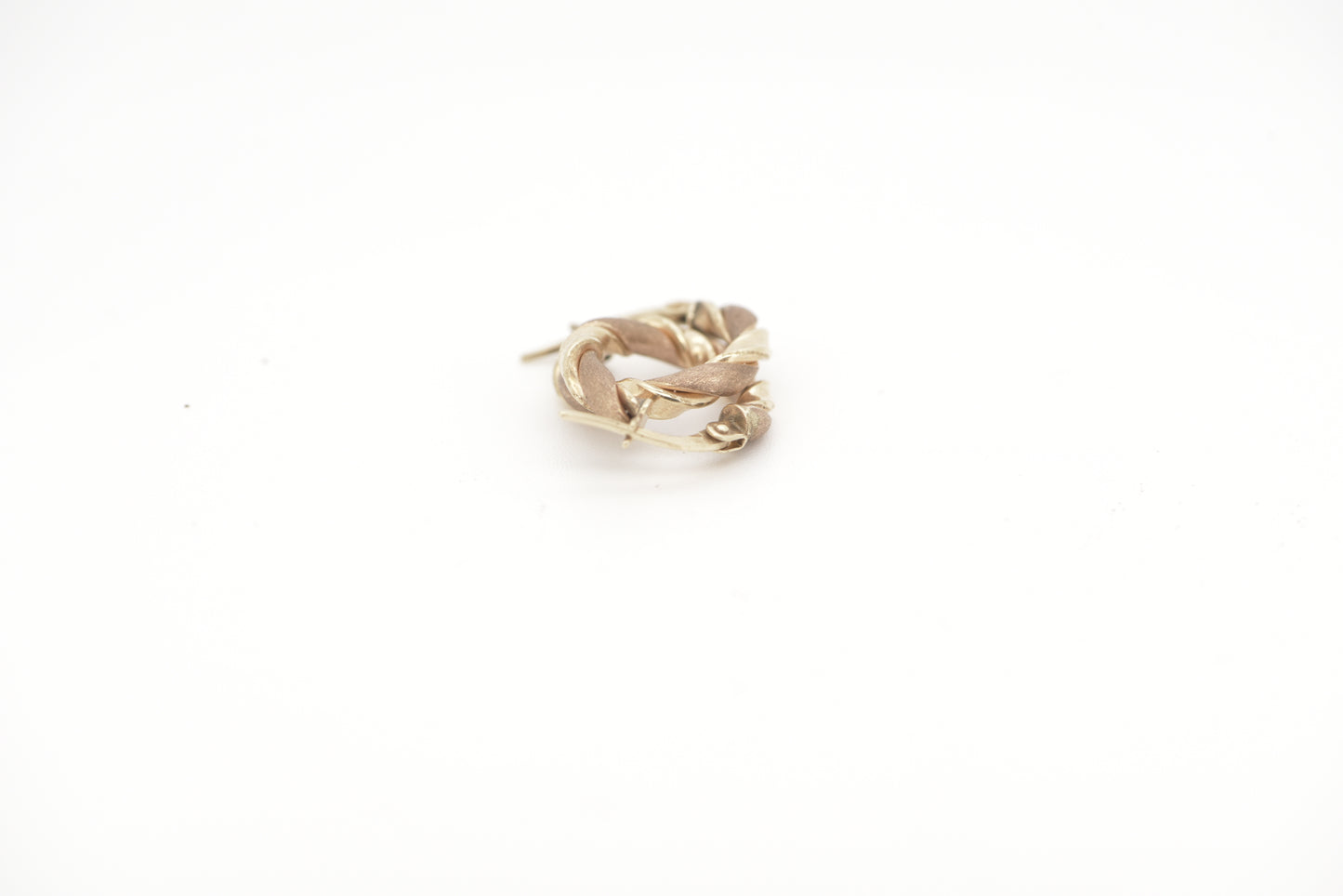 Earrings - 9ct dual-colored gold