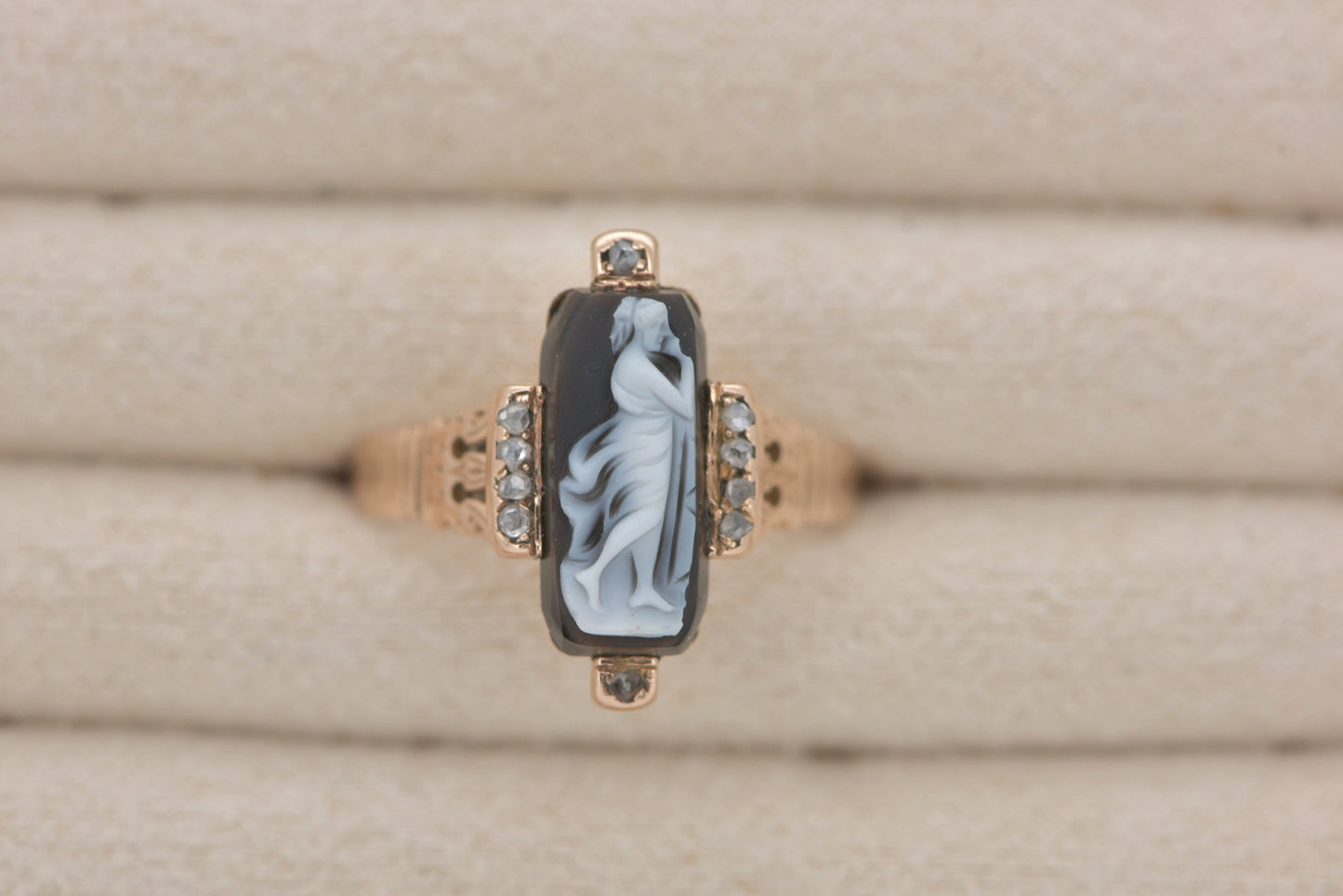 Persephone - Antique Goddess cameo ring