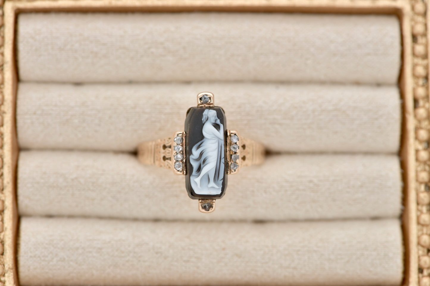 Persephone - Antique Goddess cameo ring