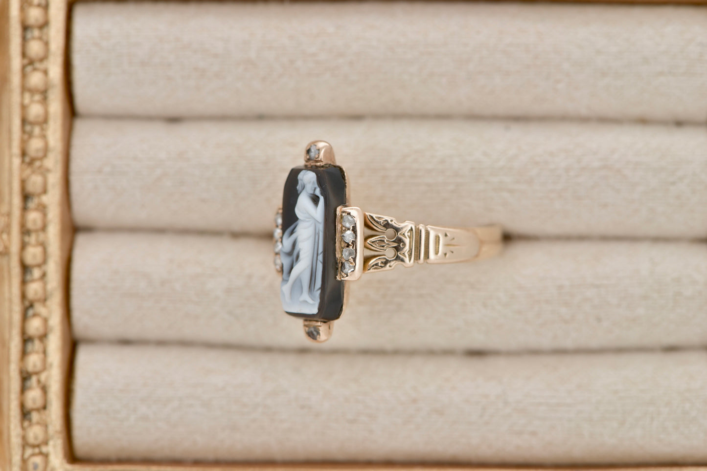 Persephone - Antique Goddess cameo ring