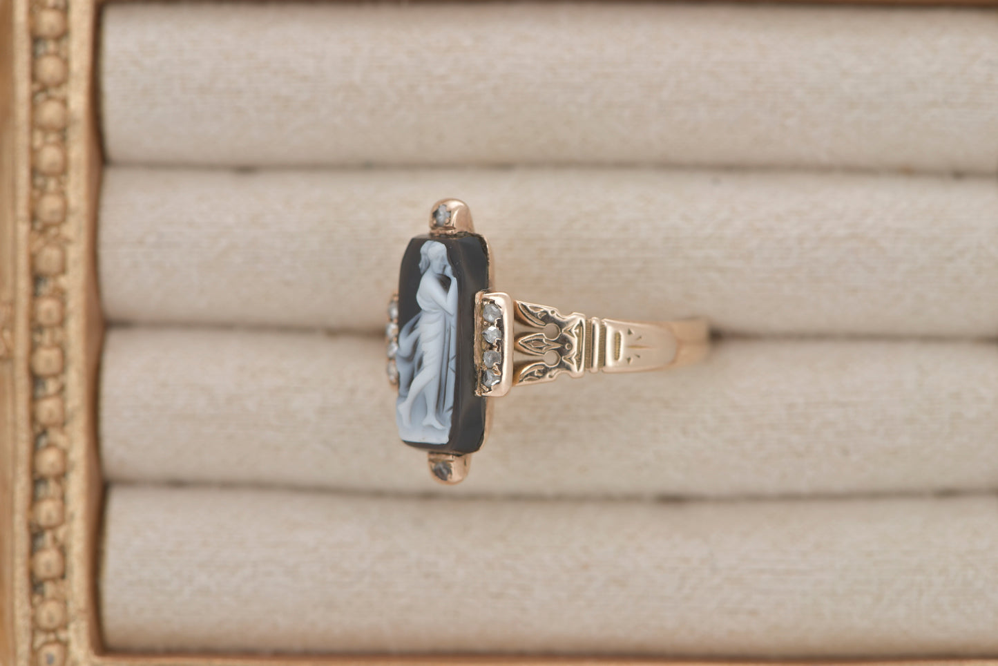 Persephone - Antique Goddess cameo ring