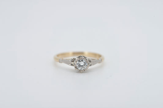 Jutta - 18ct Art Deco 18ct  diamond gold ring