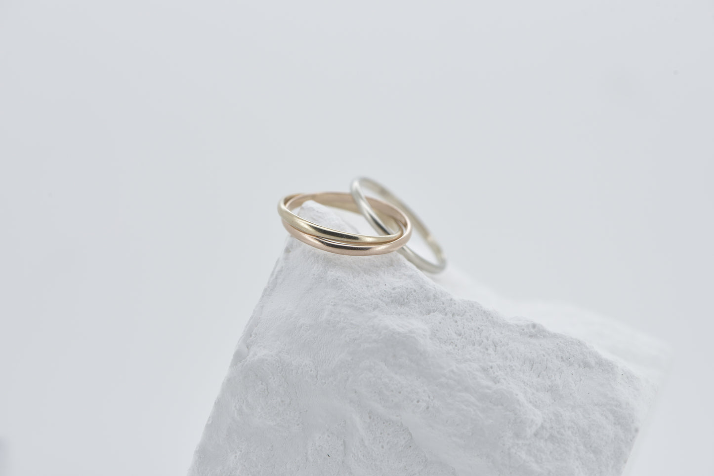 Tiny Thea! -  9ct yellow, rose and white gold tri-colour band