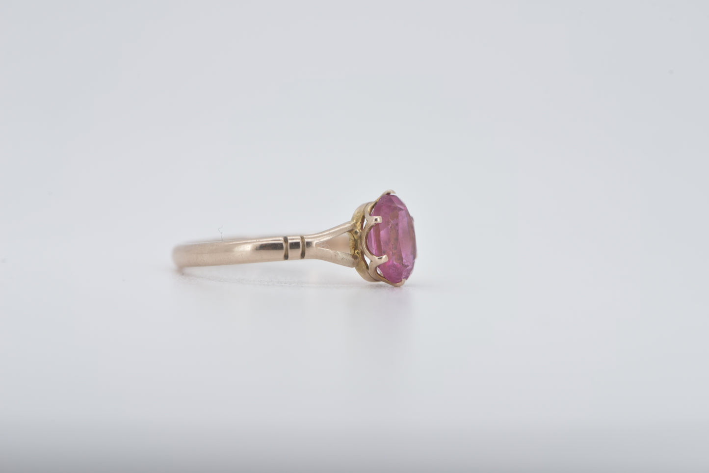 Abigail - 9ct Antique Australian candy pink stone ring