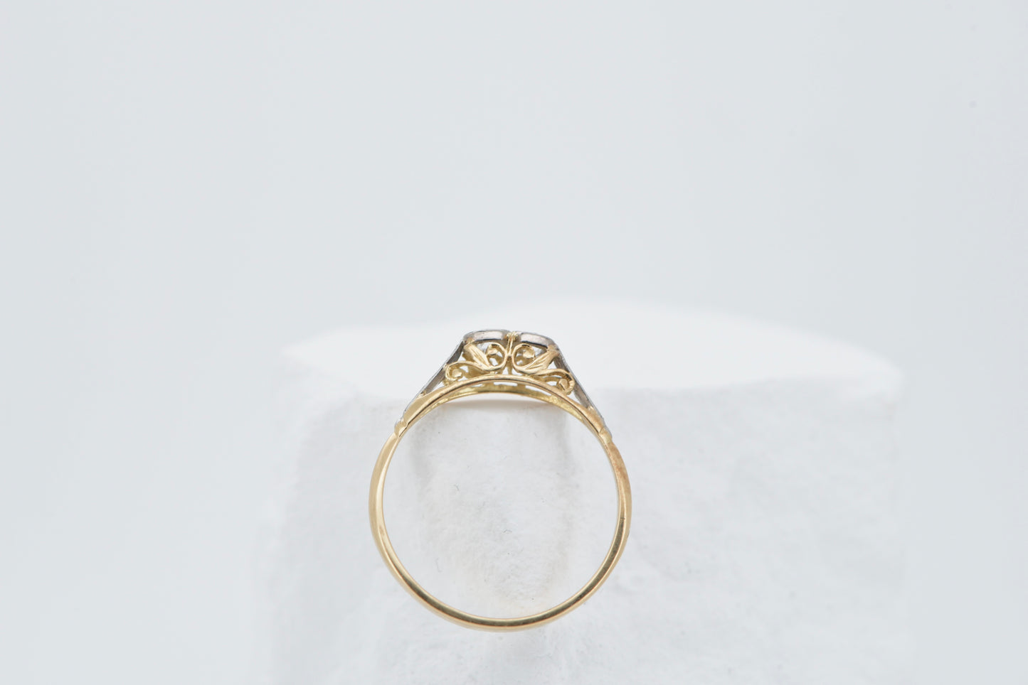 Bonnie and Belle 3 - 18ct diamond Toi et Moi with 9ct white gold detail